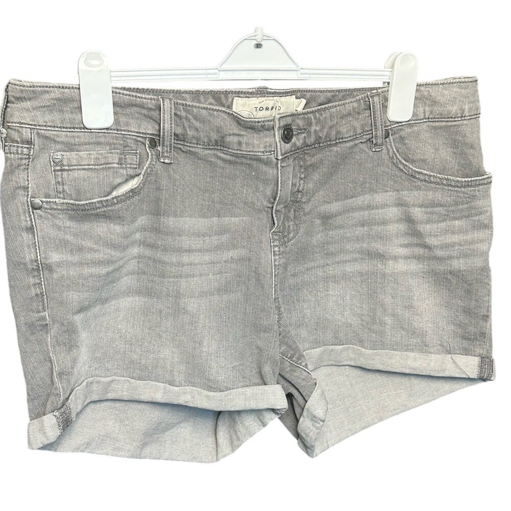 Torrid Light Gray Jean‎ Shorts
